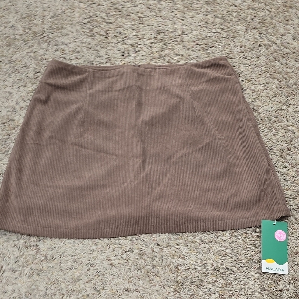 HALARA Brown A-Line Mini Skort Casual